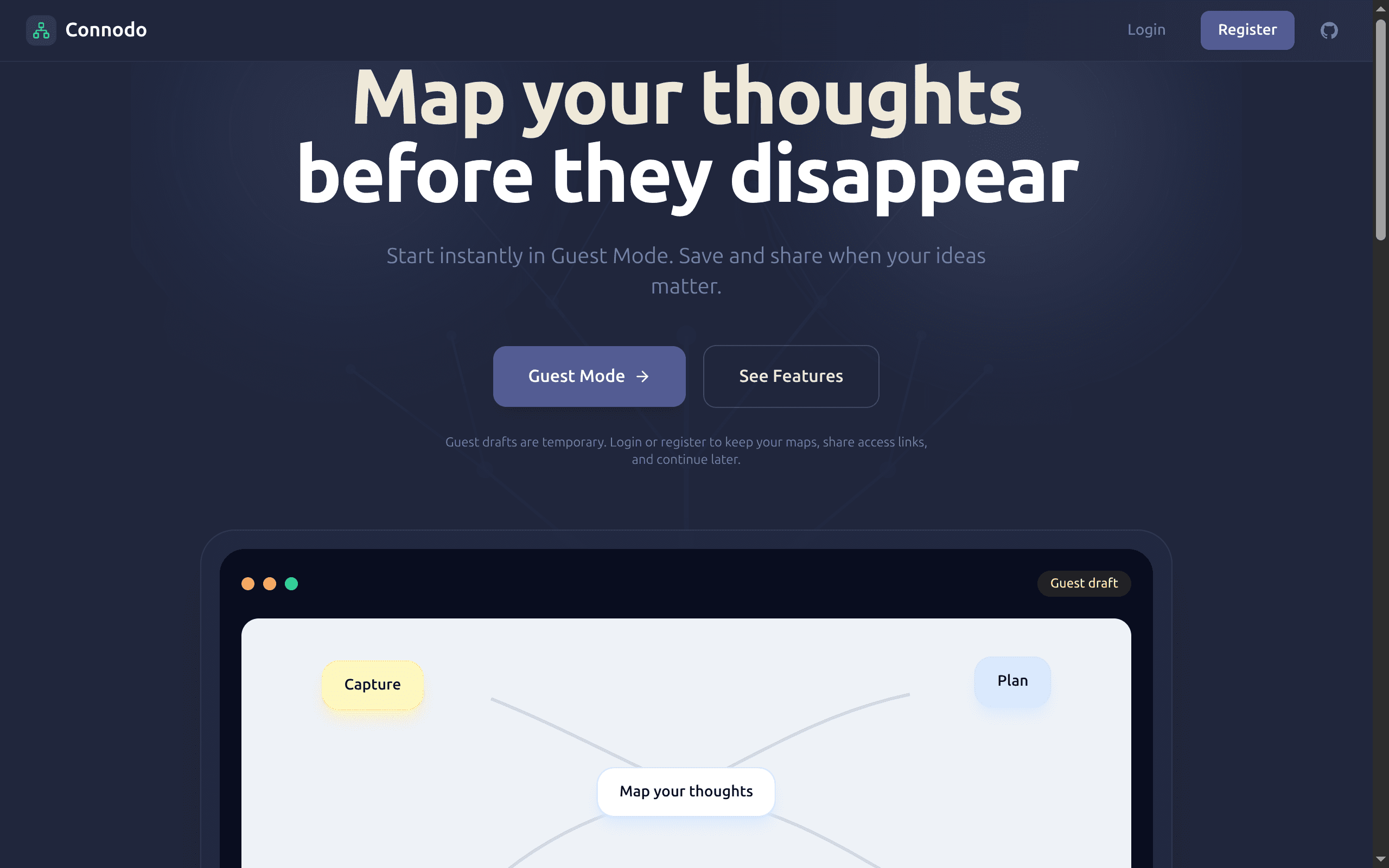Connodo Mindmap Application